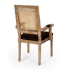 Amme Dining Chair Set of 2, Rubberwood, Brown Polyester