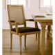 Amme Dining Chair Set of 2, Rubberwood, Brown Polyester