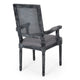 Amme Dining Chair Set of 2, Cane Back, Rubberwood, Gray
