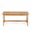3pc Set with 2 Club Chairs, Coffee Table, Acacia Wood, Cream