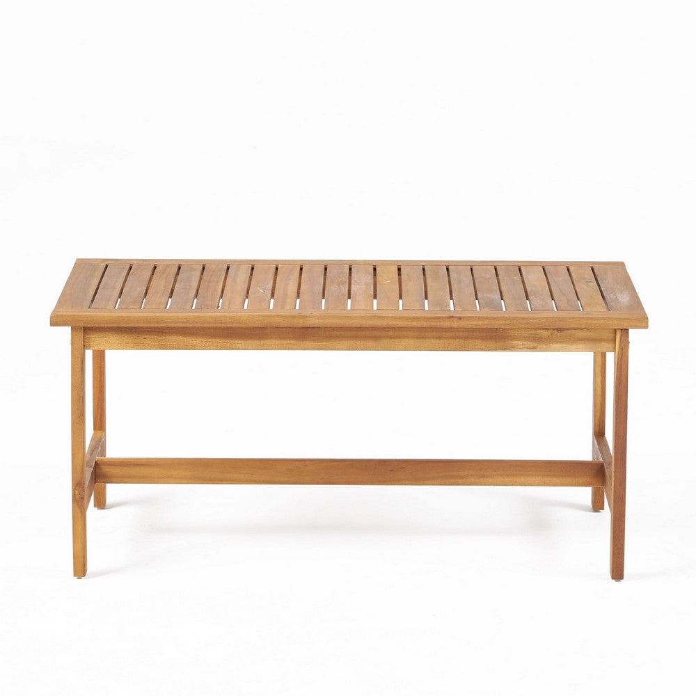 3pc Set with 2 Club Chairs, Coffee Table, Acacia Wood, Cream