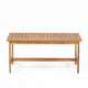 3pc Set with 2 Club Chairs, Coffee Table, Acacia Wood, Cream