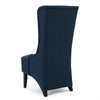 Becca Dining Chair, High Wingback Birch Wood, Navy Blue