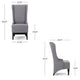 Becca Dining Chair, High Wingback Birch Wood, Light Gray