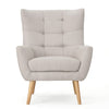 Ranie Accent Club Chair, Rubberwood Legs, Wheat ed Polyester
