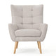 Ranie Accent Club Chair, Rubberwood Legs, Wheat ed Polyester