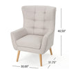 Ranie Accent Club Chair, Rubberwood Legs, Wheat ed Polyester