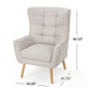 Ranie Accent Club Chair, Rubberwood Legs, Wheat ed Polyester
