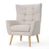Ranie Accent Club Chair, Rubberwood Legs, Wheat ed Polyester