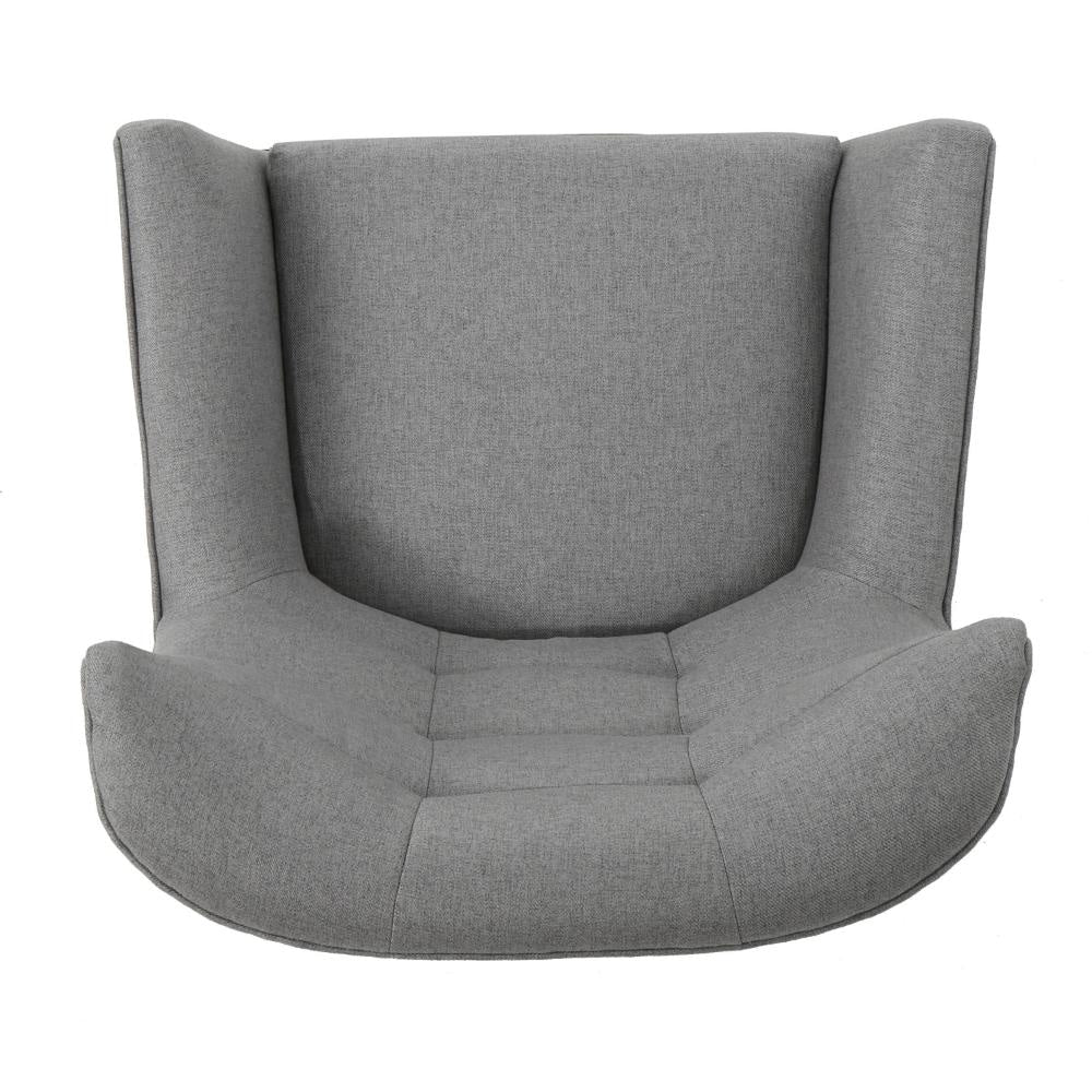 Ranie Accent Club Chair Rubberwood Legs Gray Button Tufted Polyester BM323674