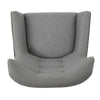 Ranie Accent Club Chair, Rubberwood Legs, Gray ed Polyester