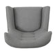 Ranie Accent Club Chair, Rubberwood Legs, Gray ed Polyester