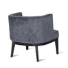 Addy Accent Chair Black Rubberwood Dark Gray Diamond Stitch Fabric