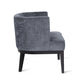 Addy Accent Chair, Black Rubberwood, Charcoal Gray Fabric