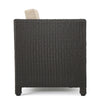 Elza Outdoor Accent Chair, Iron, Faux Rattan Wicker, Beige