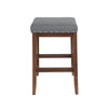 Arica Barstool Set of 2 Saddle Seat X-Cross Rubberwood Charcoal Gray BM323689