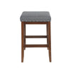 Arica Barstool Set of 2, Saddle Seat, Wood, Charcoal Gray