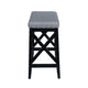 Arica Barstool Set of 2, Saddle Seat, Wood, Light Gray
