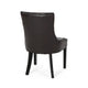 Chen Dining Chair Set of 2 Sloped Arms Tufted Brown Faux Leather BM323696