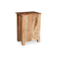 Side End Table, Storage, Metal, Natural Distressed Wood