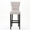 Arine Barstool Chair Set of 2, Flared Rubberwood, Wheat