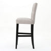 Arine Barstool Chair Set of 2, Flared Rubberwood, Wheat