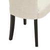 Chary Dining Chair Set of 2 Brown Wood Light Beige Tufted Velvet