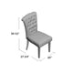 Chary Dining Chair Set of 2, Brown Wood, Light Beige Velvet