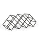 Wine Rack, Diamond Slots, 24" Compact Design, Black Iron