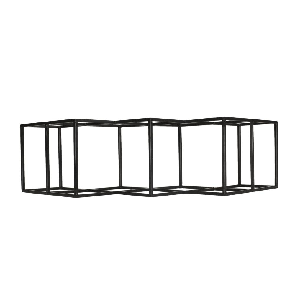 Wine Rack with Diamond Slots 24 Inch Compact Design Matte Black BM323713
