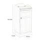 Carriage House Trash Box 34 Inch Mahogany Off White Dark Brown by Casagear home