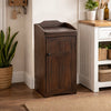Homestead Trash Box, 34 Inch Tall, Rough Sawn Mahogany, Dark Brown by Casagear home