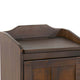 Homestead Trash Box, 34 Inch Tall, Rough Sawn Mahogany, Dark Brown by Casagear home