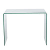 Glass Dining Table 38 Inch Rectangular Waterfall Edge Small Space BM323737