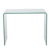 Vey Glass Dining Table, 38" Rectangular Waterfall Edge, Small Space