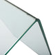 Vey Glass Dining Table, 38" Rectangular Waterfall Edge, Small Space