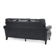 Sel 80" 3 Seater Chesterfield Sofa, Black Faux Leather