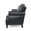 Sel 80" 3 Seater Chesterfield Sofa, Black Faux Leather