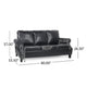 Sel 80" 3 Seater Chesterfield Sofa, Black Faux Leather