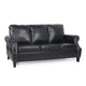 Sel 80" 3 Seater Chesterfield Sofa, Black Faux Leather