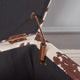 Devi 38" Ottoman w Storage, Brown White Cow Print Velvet