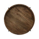 Peo Side End Table, 22" Round Wood Tray Top, Black Base