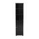 Cabe Tall Bathroom Linen Cabinet, 3 Shelves 1 Door, Black