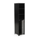 Cabe Tall Bathroom Linen Cabinet, 3 Shelves 1 Door, Black