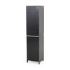 Cabe Tall Bathroom Linen Cabinet, 3 Shelves 1 Door, Black