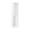 Cabe Tall Bathroom Linen Cabinet 3 Shelves 1 Door White