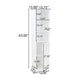 Cabe Tall Bathroom Linen Cabinet 3 Shelves 1 Door White