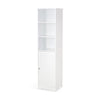 Cabe Tall Bathroom Linen Cabinet 3 Shelves 1 Door White