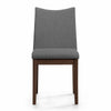 Heli Side Dining Chair, Set of 2, Curved, Gray Textured, Splayed Legs