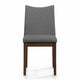 Heli Side Dining Chair Set of 2 Curved Gray Textured Splayed Legs BM323766